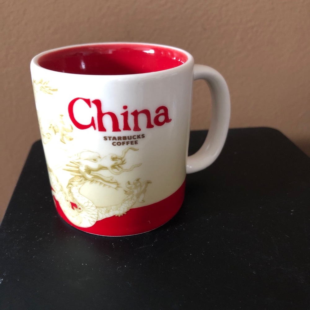 Starbucks 3oz China 2013 Red Mini Espresso Mug red Dragon
